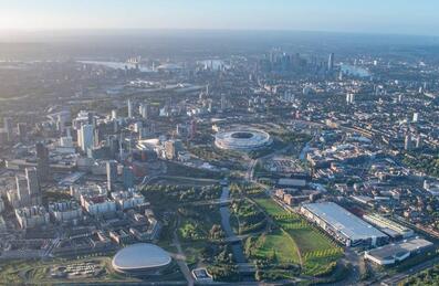 Aerial image of Queen Elizabeth Olympic Park