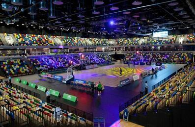Inside Copper Box Arena court
