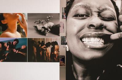 LCF Postgraduate Class of 2024 (LCF24), image of graduate work in exhibition showcase. Credit: Jake Osman