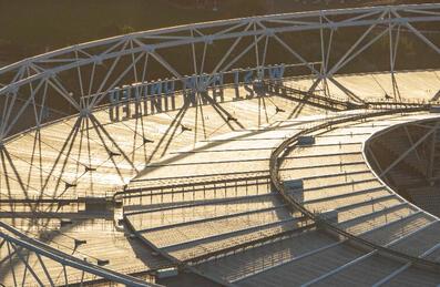 Drone shot of London Stadium