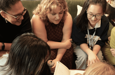  A group of people at Manifesting exhibition