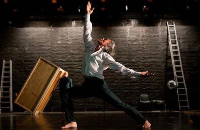 A dancer on stage at Sadler's Wells East