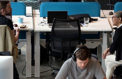 People working at Plexal