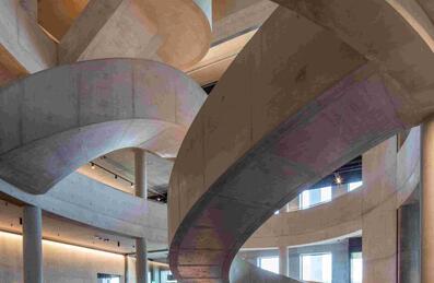 View of London College of Fashion, UAL, main entrance