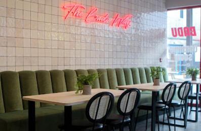 The interior of Badu Cafe in Hackney Bridge