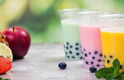 Three different choices of boba tea