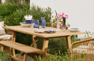 Wooden garden furniture