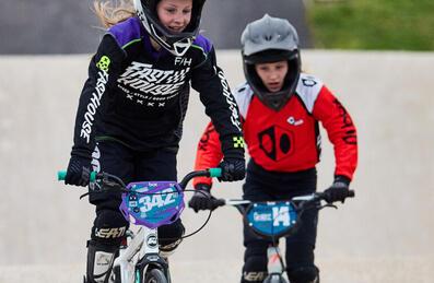 BMX riders at Lee valley Velopark