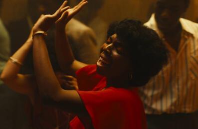 A group of people dance