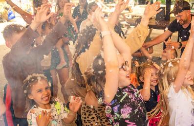 Children and families dance