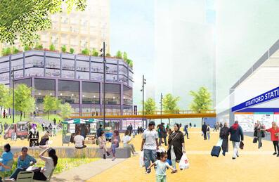 An illustration of Stratford Station