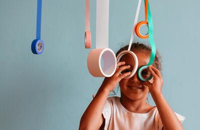 The Sticky Dance at sadlers wells east with a child holding tapes