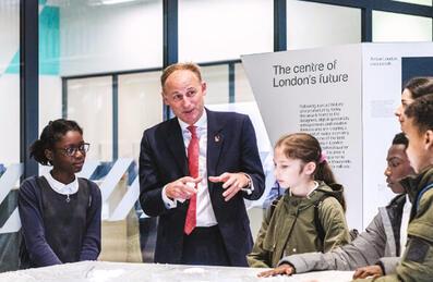A seminar with young people listening