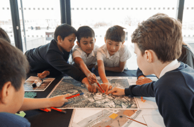 Children at a school visit