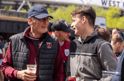 Two West Ham fans talking