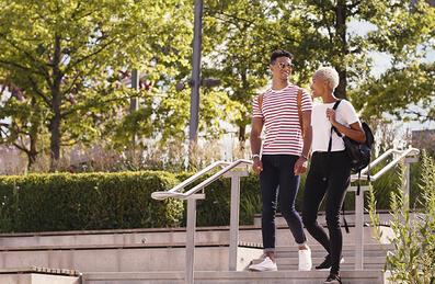Couple walking in 2012 Gardens in Summer