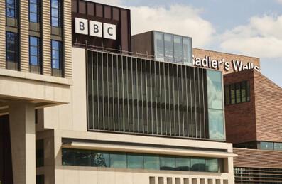 the external building of BBC Studios at East Bank