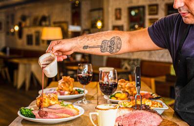 A roast and wine at The Lock Inn