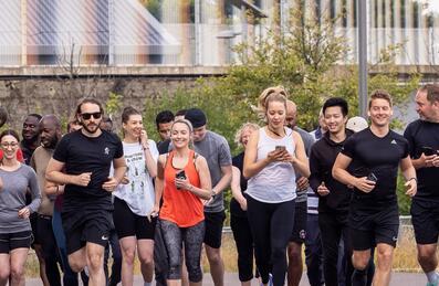 a group of people running the Prost8 Challenge