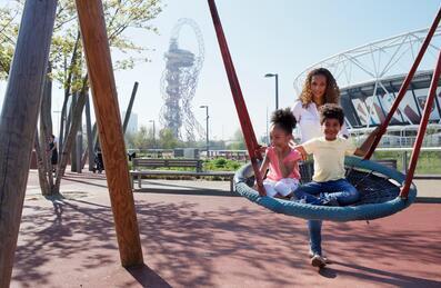 Family playing at Park