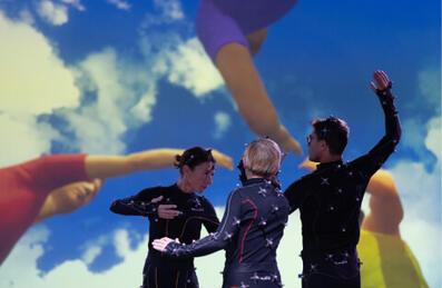 A group of dancers in Cosmogony by Gilles Jobin. Courtesy of Digital Body Festival