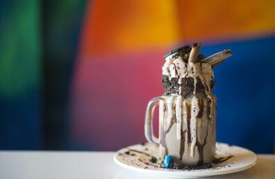 An oreo chocolate milkshake